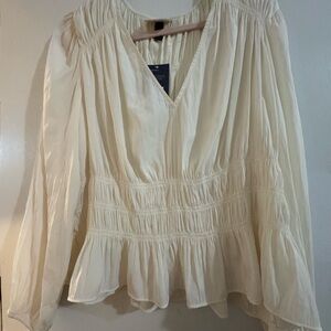 Elegant Cream Women's Top